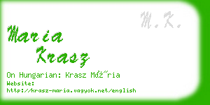 maria krasz business card